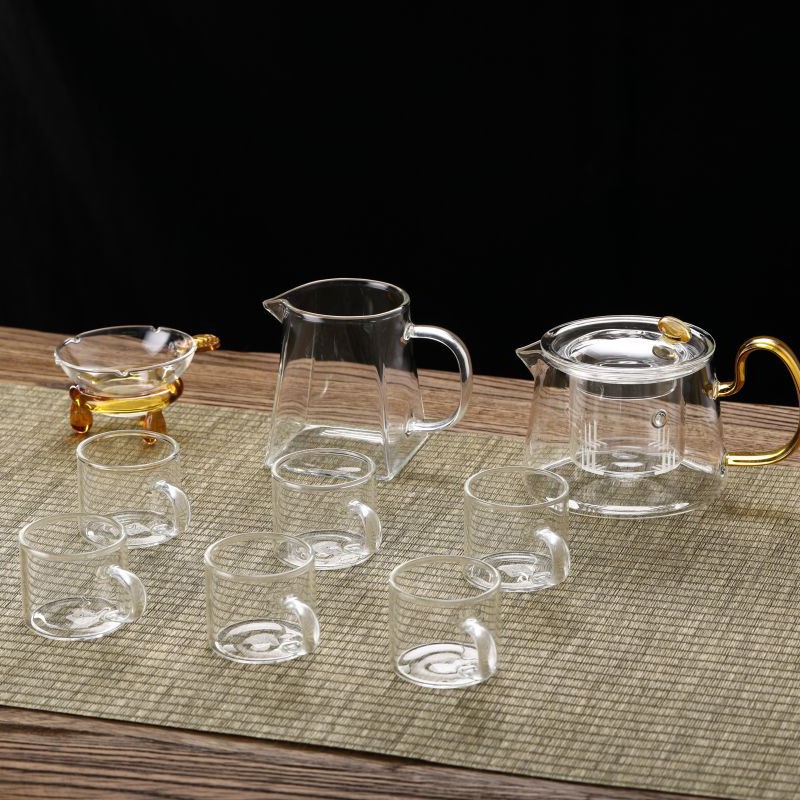 Simple high-end glass tea set