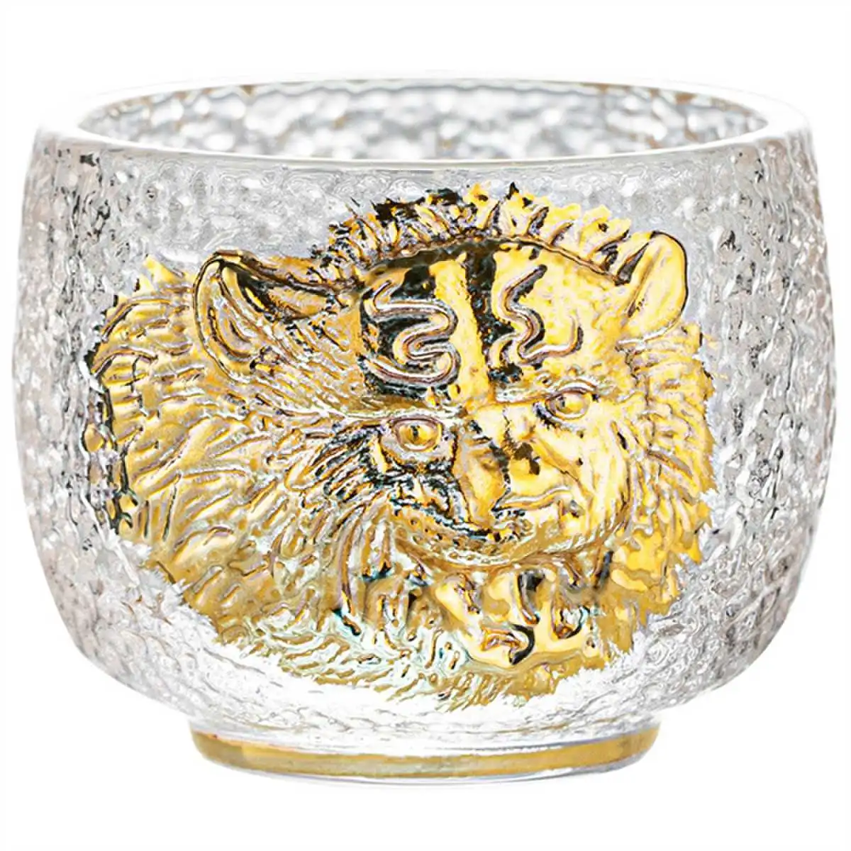 Tigerkopf-Teetasse aus Kristallglas