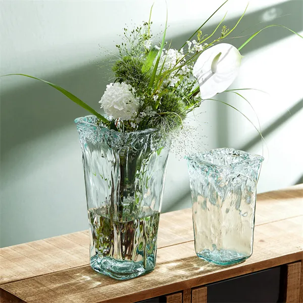 Wave glass vase