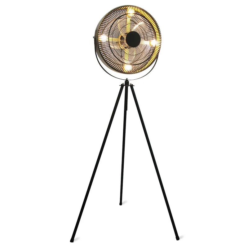 Floor Lamp Tripod with Fan