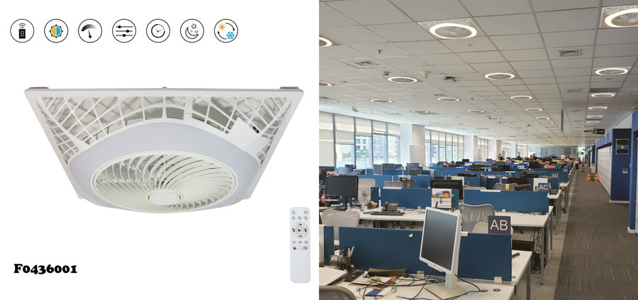 flush mount ceiling fan lamp suitable in office