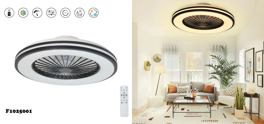 modern dimmable ceiling fan light