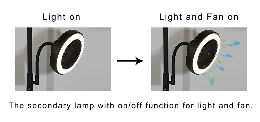 LED Floor Lamp with Fan