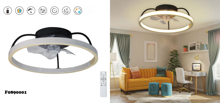 low profile ceiling fans with lights and remote