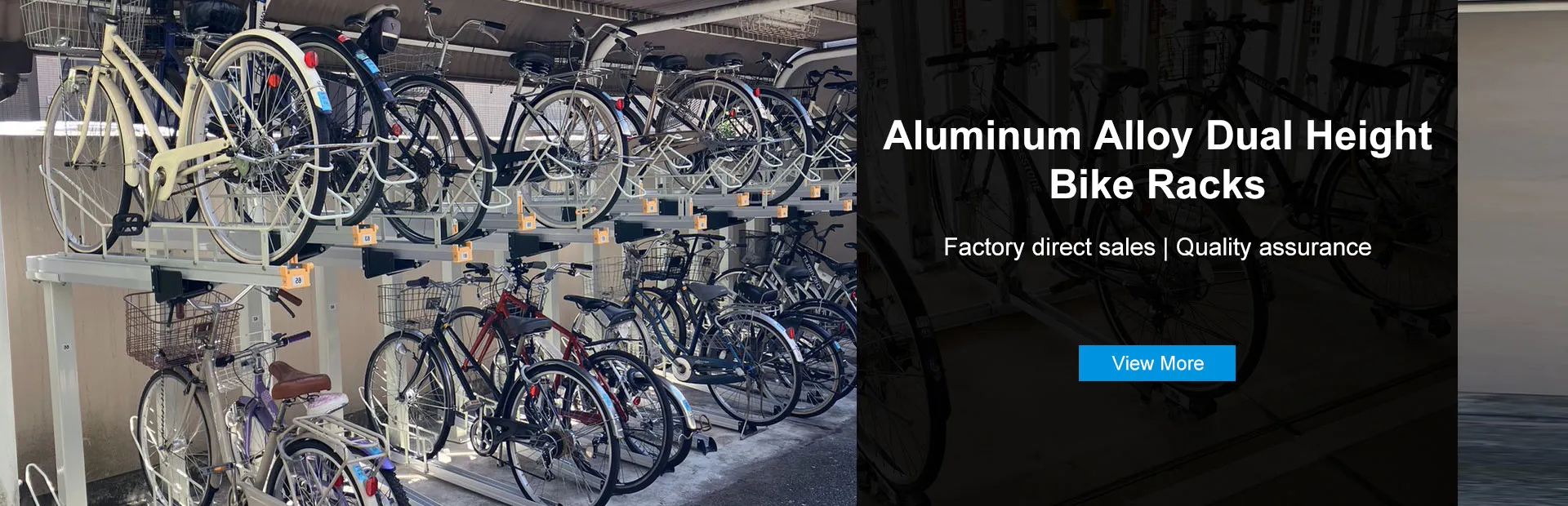 China Fabrikant van fietsenrekken met dubbele hoogte van aluminiumlegering