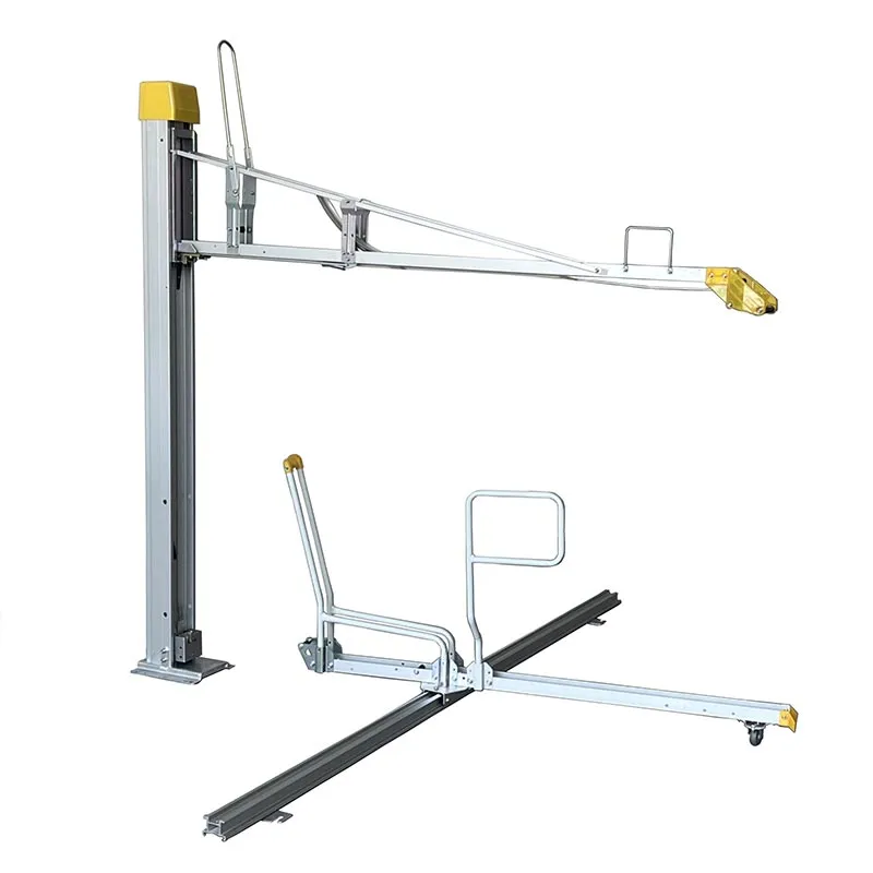 Gas Spring Operated Double Stacked Bike Storage Rack with Lock