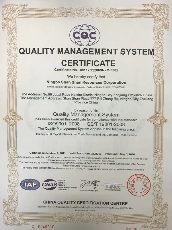 CQC Management System Certification