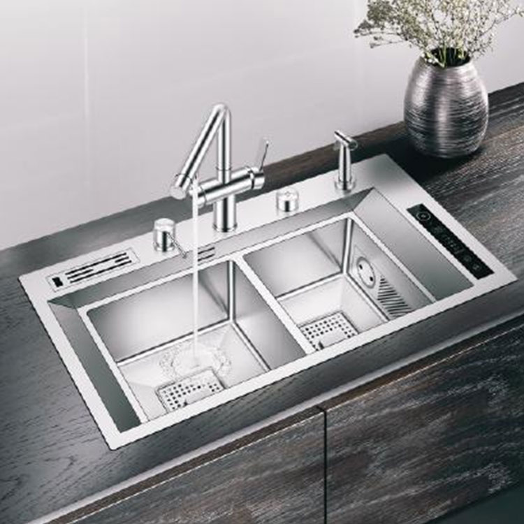 Double Bowl Vegetable Washing Sink