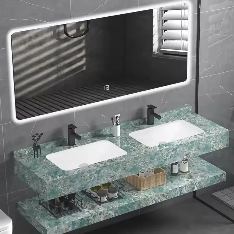 Fashionable Designs Double Sink Modern Luxury Wall Mount Floating Cabinet Bathroom Vanity