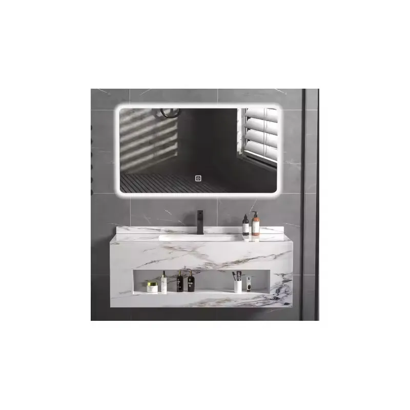 Modern Style Bathroom LED Mirror Vanities Under Sink Wall Mount Cabinet For Customized