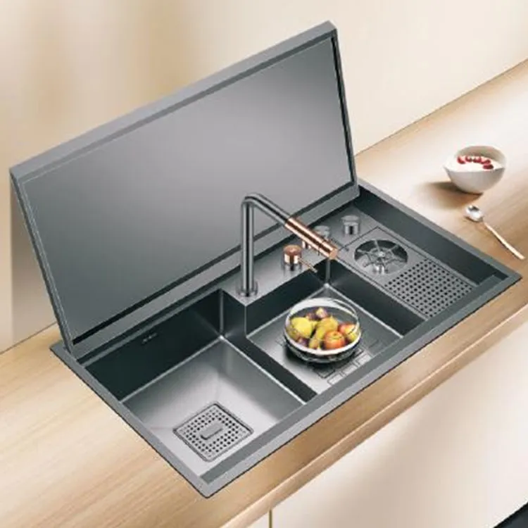 Smart flip-top sink Concealed Kitchen Sink