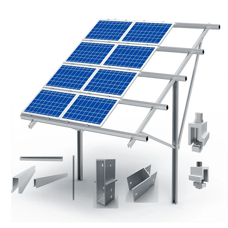 Trilho de painel solar fotovoltaico de perfil de alumínio
