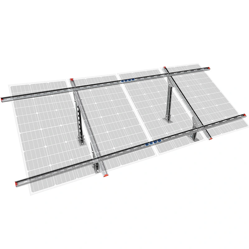 Profilo in alluminio con staffa per installazione pannello solare
