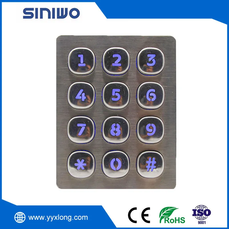 12 Keys Industrial Keypad