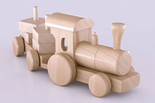 Spielzeugmaterialien aus Holz