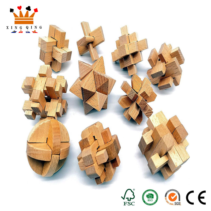 Bloqueo de rompecabezas de madera 3D