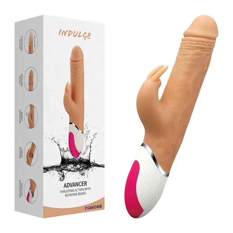 Realistic Beads Rotating Thrusting Rabbit Vibrator