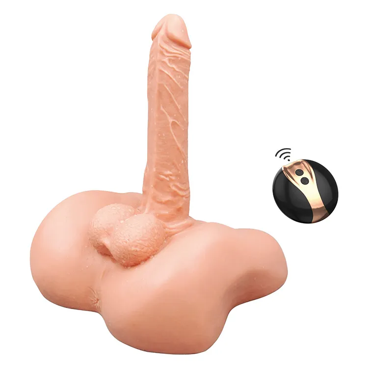 Roterende flydende silikone Large Base Vibrerende Dildo