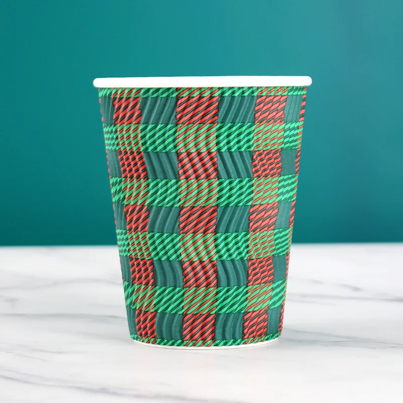 14oz Ripple Wall Paper Coffee Cup