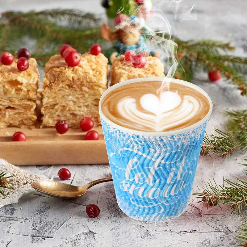 Snowflake Disposable Coffee Cups