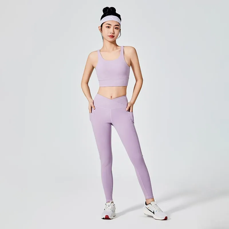 Lilac Plain Dyeing Sports Bra