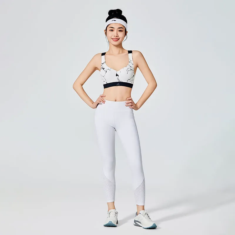 Marble Grain Printed Sports Bra