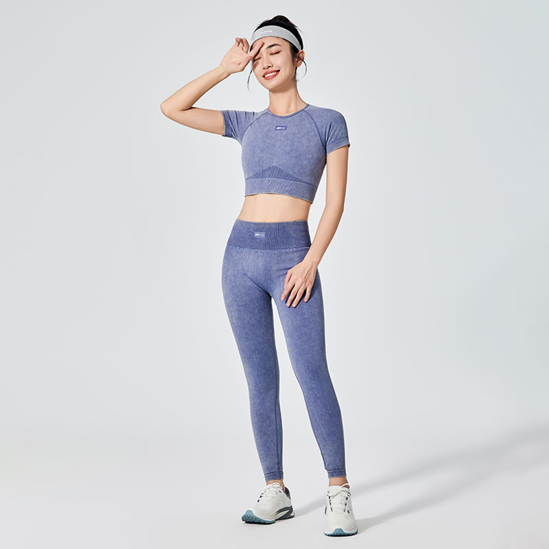 Washed Out Effect Sports Leggings