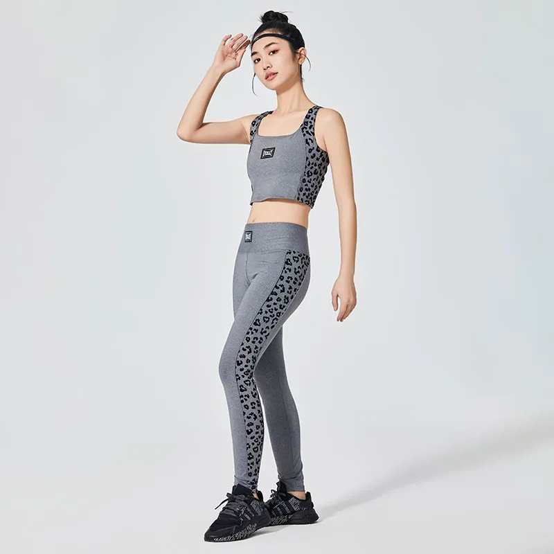 Leggings deportivos con estampado de leopardo para mujer