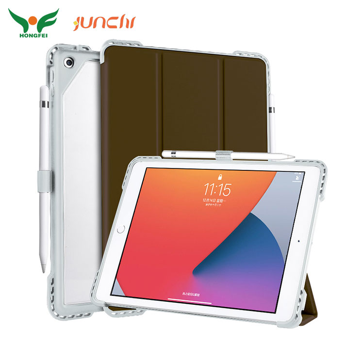 Shock Proof Leather Tablet Case With Inserted Pen Holder - 3 