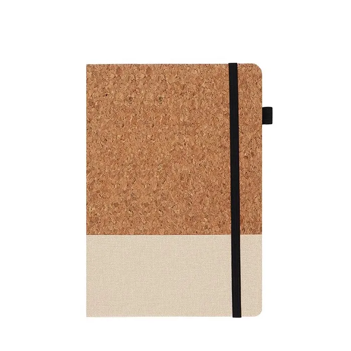 Cuaderno con tapa de textura de corcho