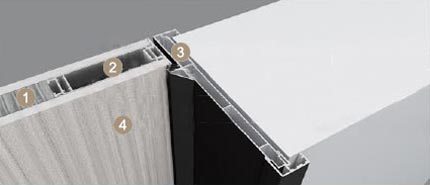 Aluminum Wood Door(Inner Flat Inside Open)