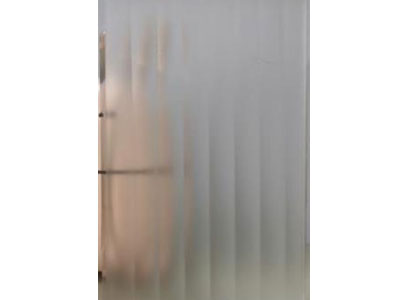 Reeded frosted glass 