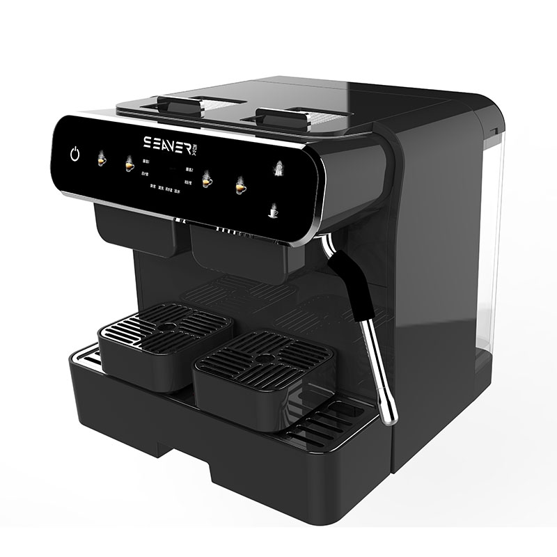 Double Head Capsule Coffee Machine with Steam Function