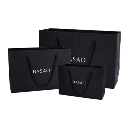 Black Shoes Clothes Packing Paper Bags