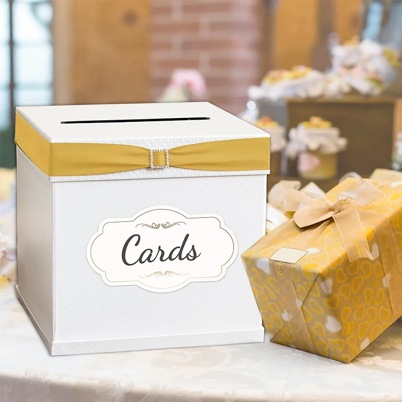 Elegante caja para tarjetas de boda.