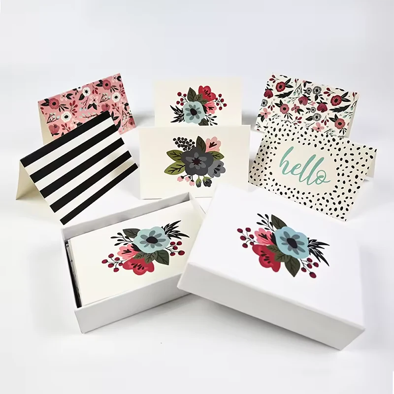 Floral Thank You Cards with Envelope and Box for Small Business