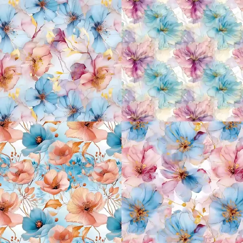 Flower Style Scrapbooking Paper