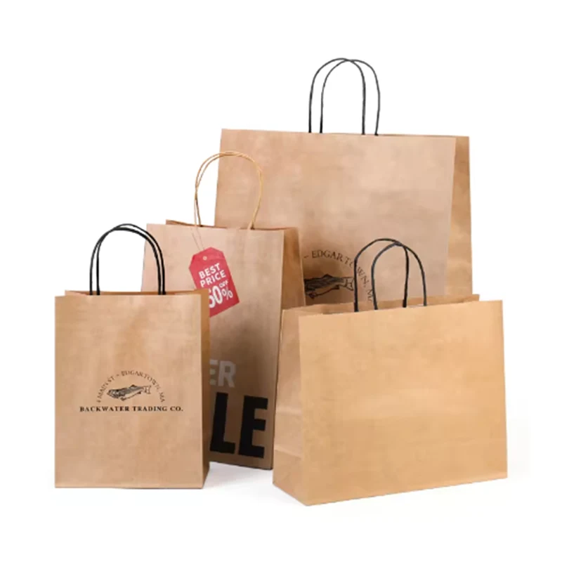 Brown Kraft Twisted Handle Shopping Bag