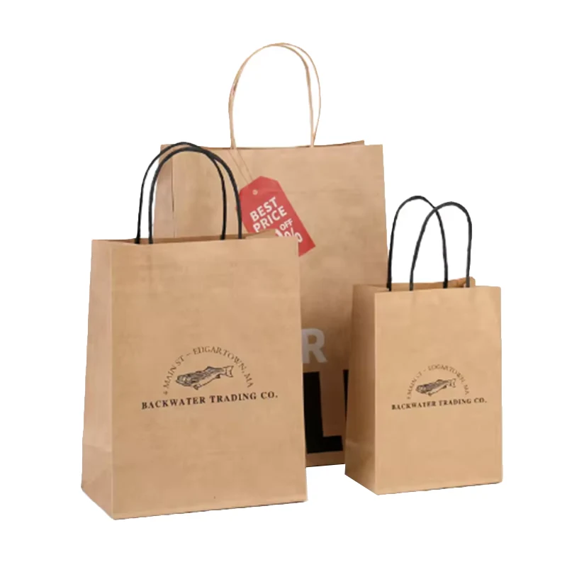 Brown Kraft Twisted Handle Shopping Bag