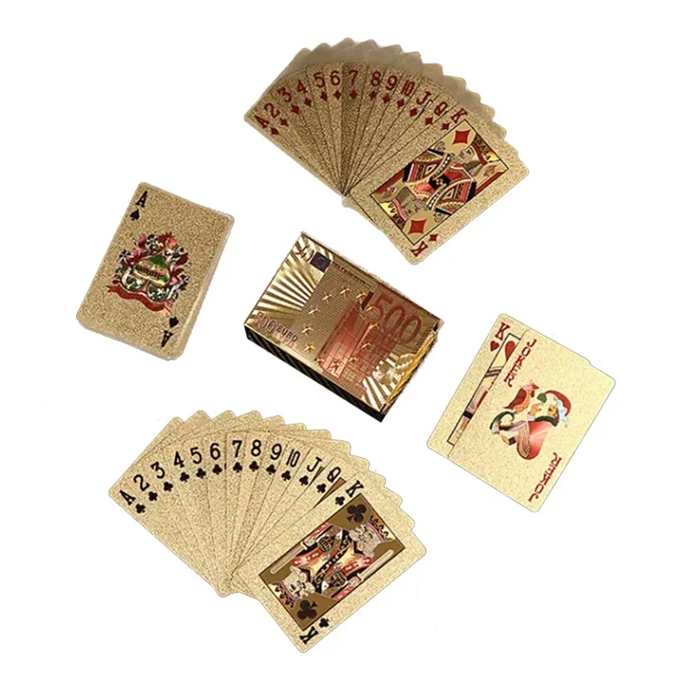 Gold Waterproof PVC Playing Cards