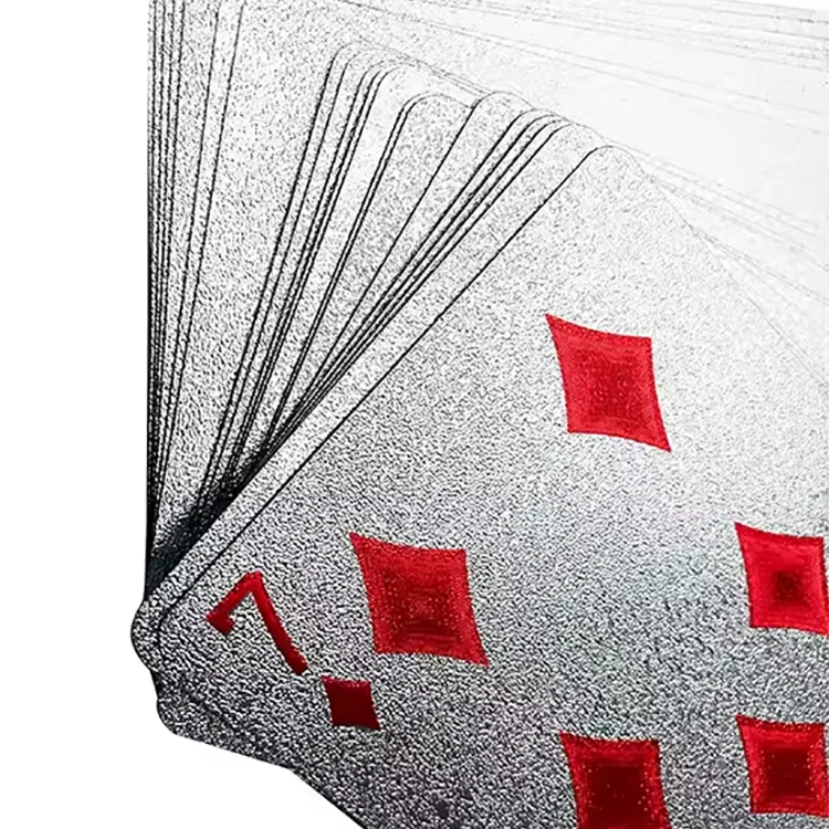 Silver Durable Plastic Pvc Playing Cards