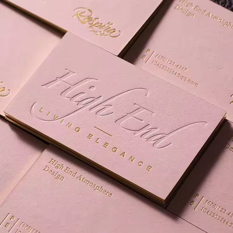 Luxury Embossed Logo Printing Business Thank You Card