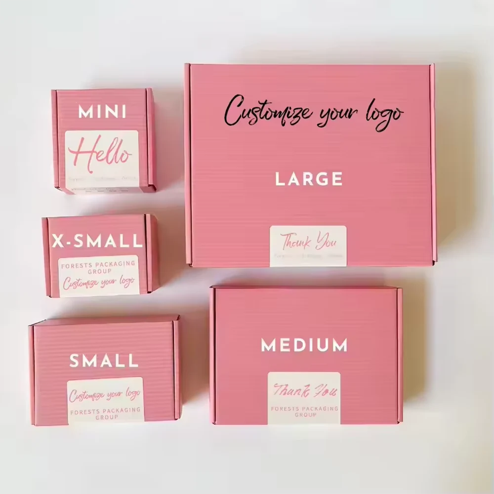 Pink Mailing Postal Shipping Boxes