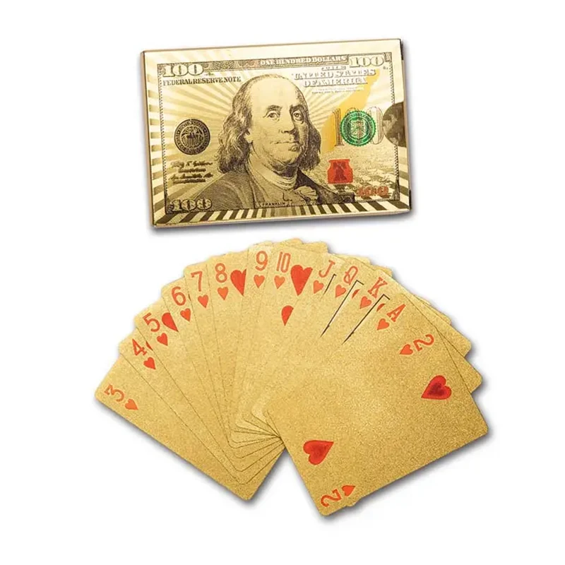 Plastic Playing Gold Foil Cards