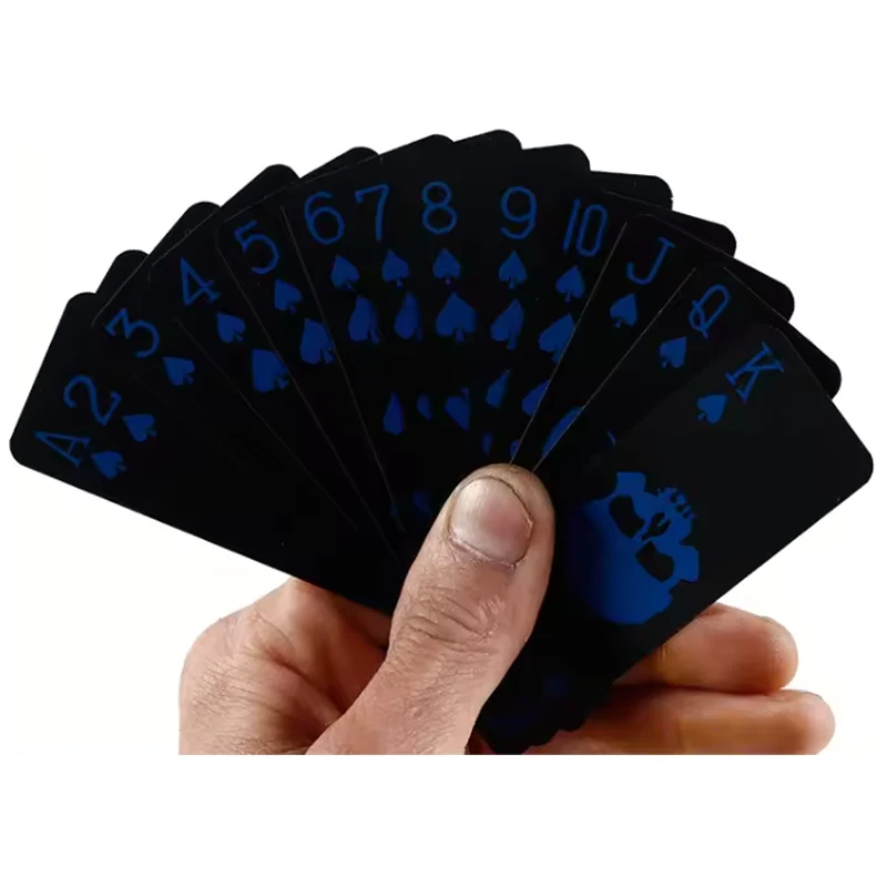 UV Printing Black PVC Waterproof Poker Playing Cards