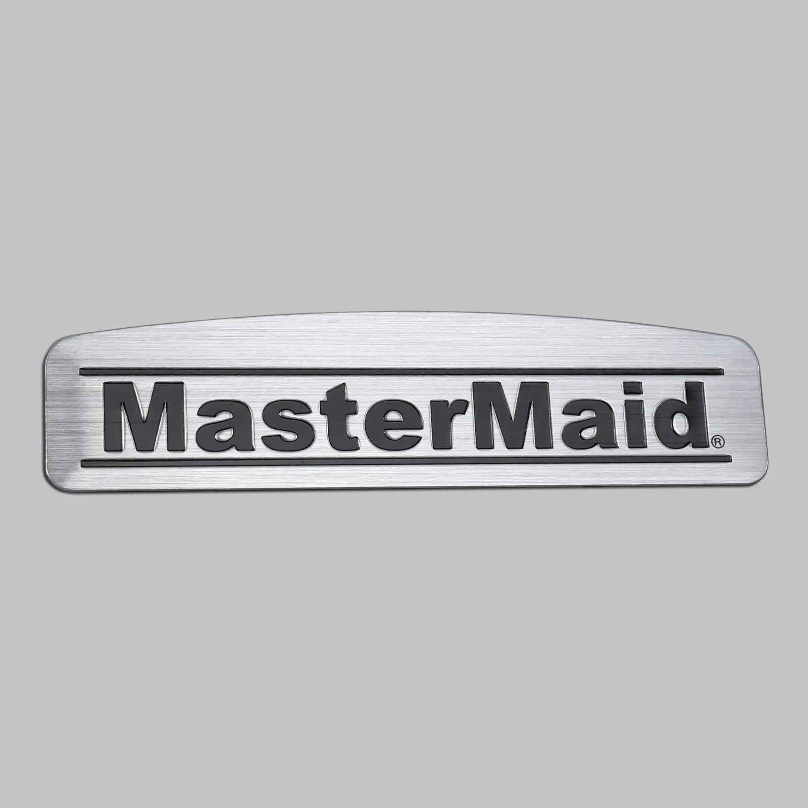 Silver Brushed Aluminum Plate Logo Tag