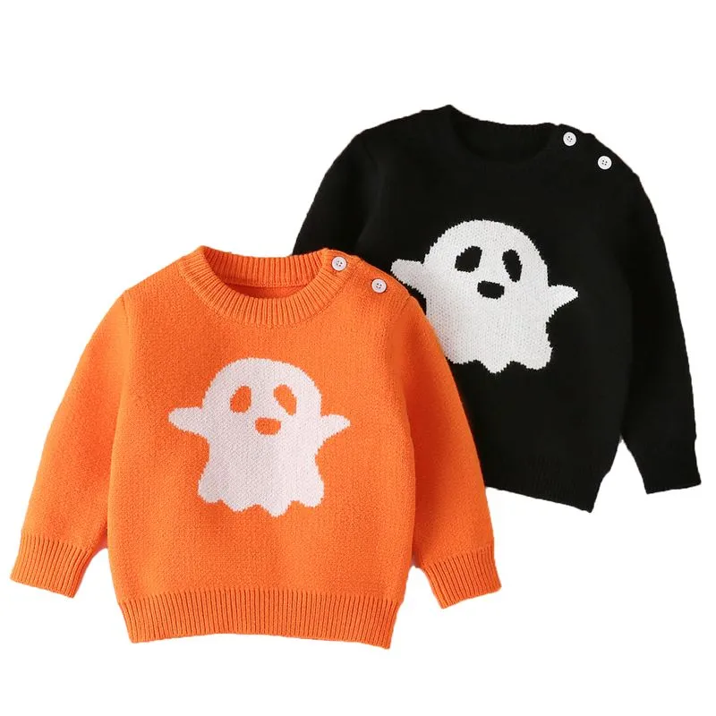 Halloween Ghost Crew Neck Sweater Children