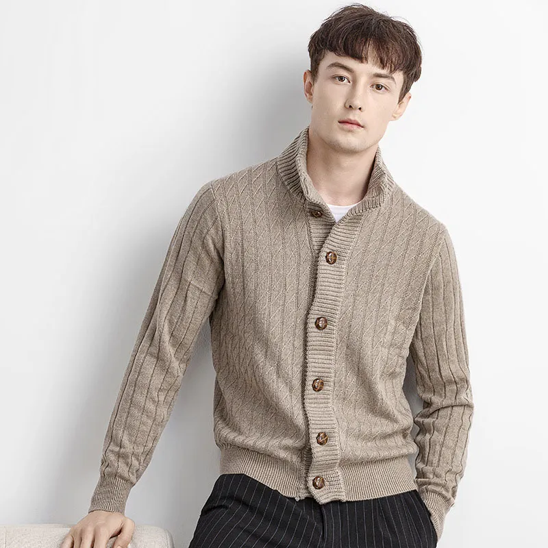 Áo len cardigan nam cashmere