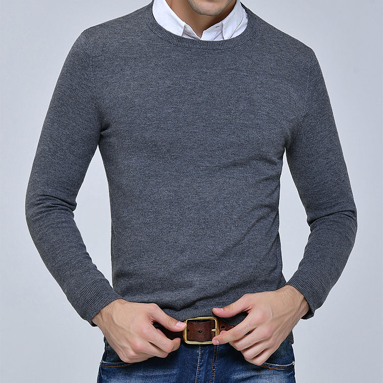 Suéter tipo jersey con cuello redondo para hombres