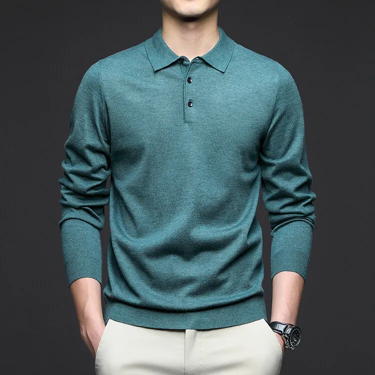 Men Polo Pullover Sweater